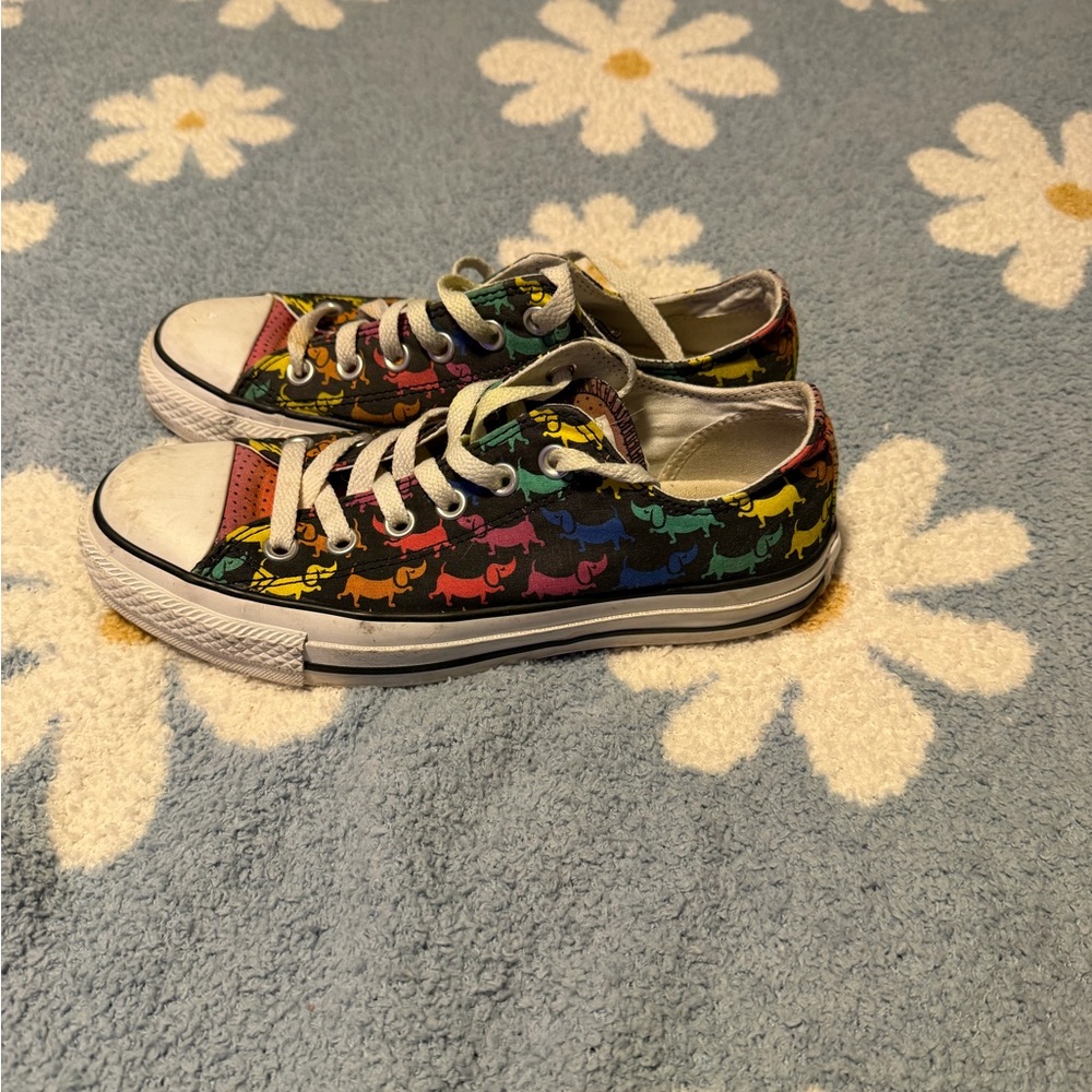 Vintage Y2K Converse Chuck Taylor All Star low-top sneakers - rainbow dachshund - Picture 5 of 6